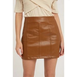 The Juana Faux Leather Skirt